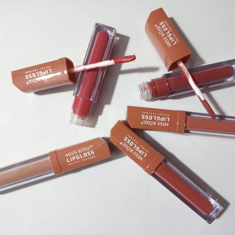 Miss Rose Matte Velvet Texture Liquid Gloss Set of 6